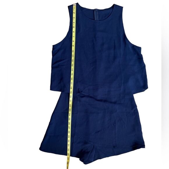 Navy blue LG flutter dress romper - Picture 10 of 12